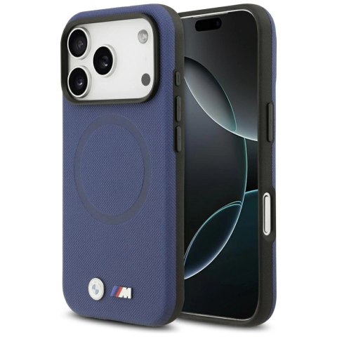 Etui BMW M FW Metal Logo MagSafe na iPhone 17 Pro Max - granatowe