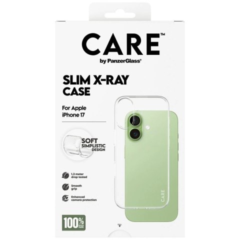 Etui CARE by PanzerGlass Fashionable X-Ray Soft Basic na iPhone 17 - przezroczyste