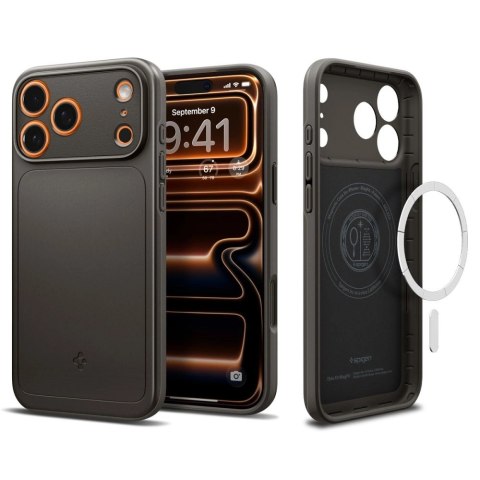 Etui Spigen Thin Fit MagSafe na iPhone 17 Pro - szare