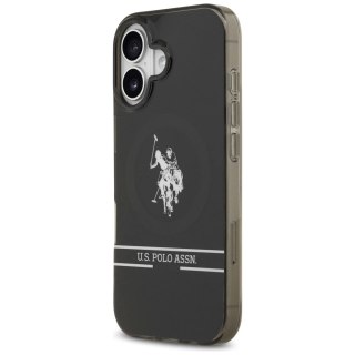 Etui US Polo DH and Bottom Stripe Logo MagSafe na iPhone 17 - czarne