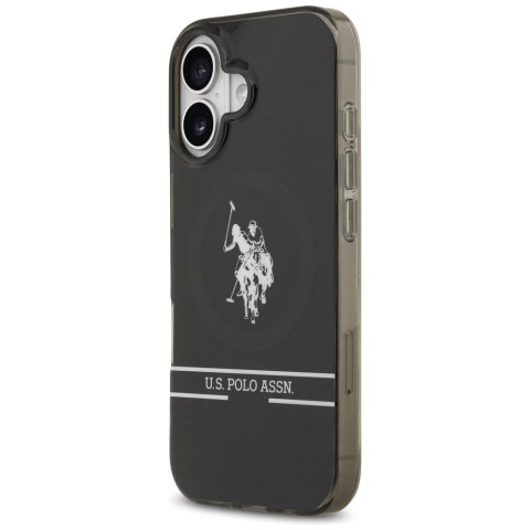 Etui US Polo DH and Bottom Stripe Logo MagSafe na iPhone 17 - czarne
