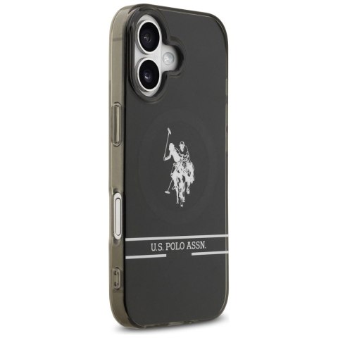 Etui US Polo DH and Bottom Stripe Logo MagSafe na iPhone 17 - czarne