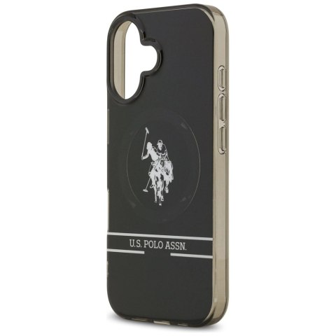 Etui US Polo DH and Bottom Stripe Logo MagSafe na iPhone 17 - czarne