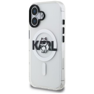 Karl Lagerfeld nakładka do iPhone 17 6,1" IML Choupette Sketch Logo MagSafe przezroczysta
