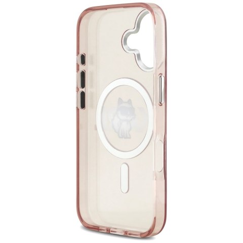 Karl Lagerfeld nakładka do iPhone 17 6,1" IML Choupette Sketch Logo MagSafe różowa