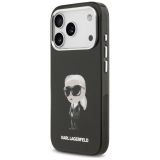 Karl Lagerfeld nakładka do iPhone 17 Pro 6,3" IML Aquarelle Karl & Logo MagSafe czarna