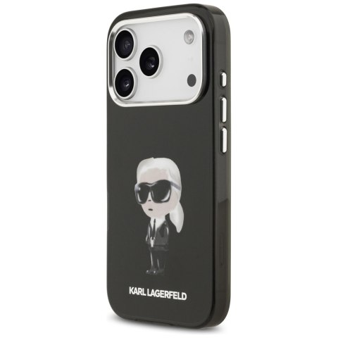 Karl Lagerfeld nakładka do iPhone 17 Pro 6,3" IML Aquarelle Karl & Logo MagSafe czarna