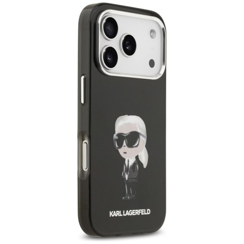 Karl Lagerfeld nakładka do iPhone 17 Pro 6,3" IML Aquarelle Karl & Logo MagSafe czarna