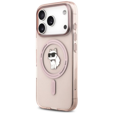 Karl Lagerfeld nakładka do iPhone 17 Pro 6,3" IML Choupette MagSafe różowa
