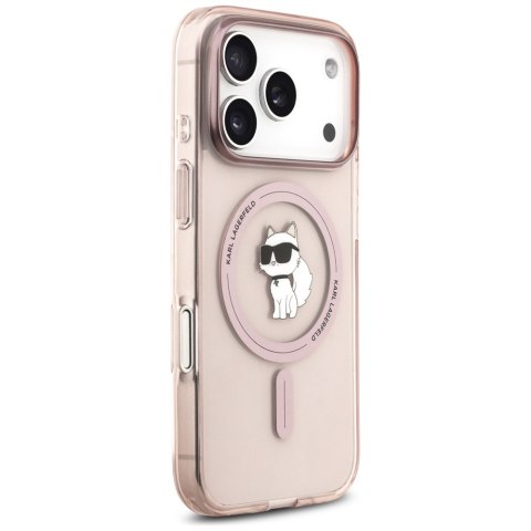 Karl Lagerfeld nakładka do iPhone 17 Pro 6,3" IML Choupette MagSafe różowa