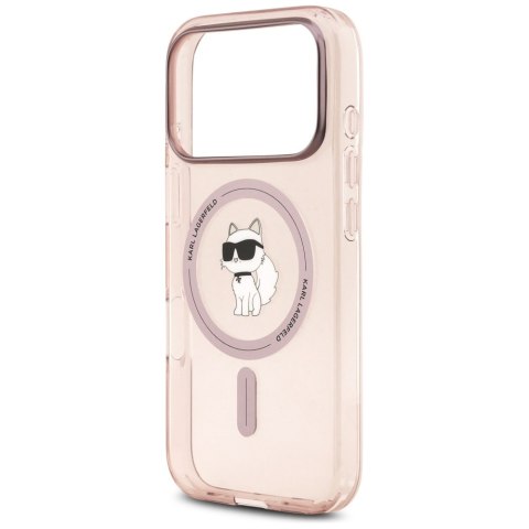 Karl Lagerfeld nakładka do iPhone 17 Pro 6,3" IML Choupette MagSafe różowa