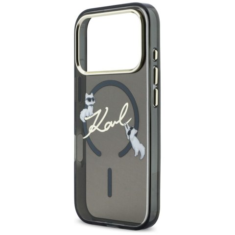 Karl Lagerfeld nakładka do iPhone 17 Pro 6,3" IML Choupettes Karl Script Logo MagSafe czarna