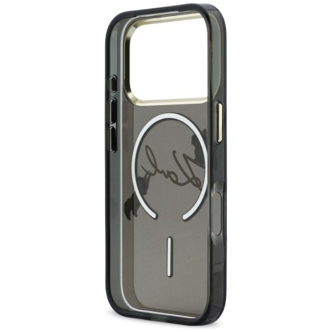 Karl Lagerfeld nakładka do iPhone 17 Pro 6,3" IML Choupettes Karl Script Logo MagSafe czarna