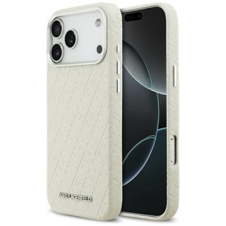 Karl Lagerfeld nakładka do iPhone 17 Pro Max 6,9" FW Stamped Karl MagSafe beżowa