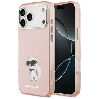 Karl Lagerfeld nakładka do iPhone 17 Pro Max 6,9" IML Aquarelle Choupette & Logo MagSafe różowa
