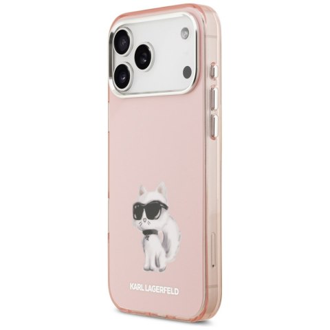 Karl Lagerfeld nakładka do iPhone 17 Pro Max 6,9" IML Aquarelle Choupette & Logo MagSafe różowa