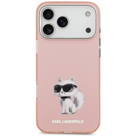 Karl Lagerfeld nakładka do iPhone 17 Pro Max 6,9" IML Aquarelle Choupette & Logo MagSafe różowa