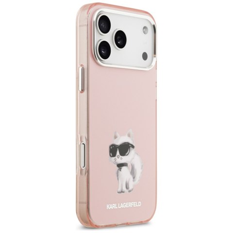 Karl Lagerfeld nakładka do iPhone 17 Pro Max 6,9" IML Aquarelle Choupette & Logo MagSafe różowa