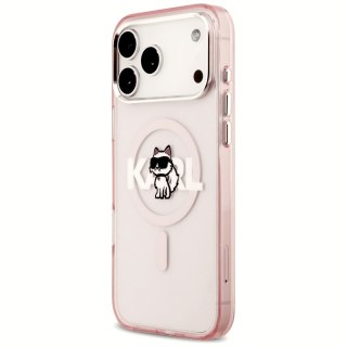 Karl Lagerfeld nakładka do iPhone 17 Pro Max 6,9" IML Choupette Sketch Logo MagSafe różowa