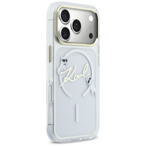 Karl Lagerfeld nakładka do iPhone 17 Pro Max 6,9" IML Choupettes Karl Script Logo MagSafe przezroczysta