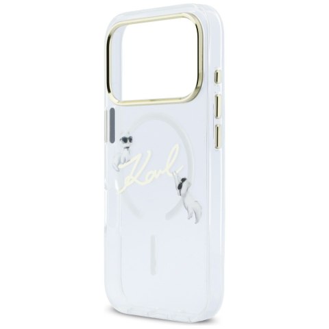 Karl Lagerfeld nakładka do iPhone 17 Pro Max 6,9" IML Choupettes Karl Script Logo MagSafe przezroczysta