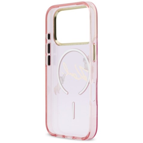 Karl Lagerfeld nakładka do iPhone 17 Pro Max 6,9" IML Choupettes Karl Script Logo MagSafe różowa