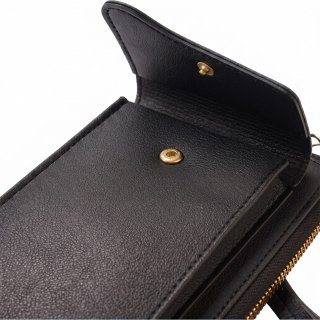 Torebka / saszetka na telefon z funkcją portfela, (18*11*5cm), BLACK / CZARNY