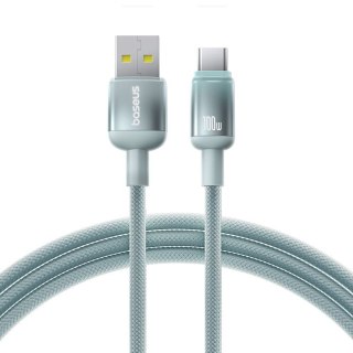 Baseus kabel Discolor USB - USB-C 100W 1m niebiesko-zielony