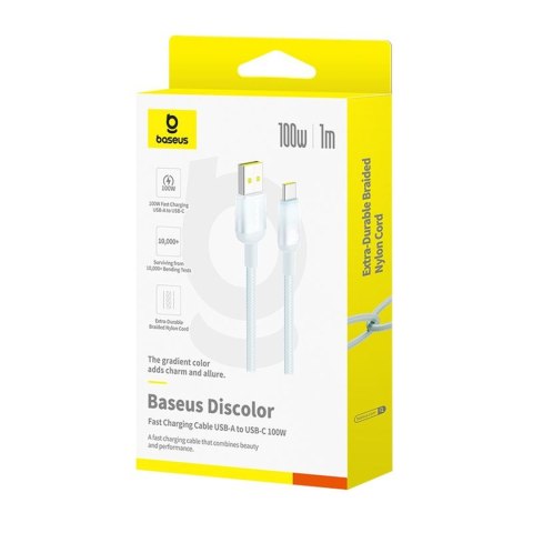 Baseus kabel Discolor USB - USB-C 100W 1m niebiesko-zielony