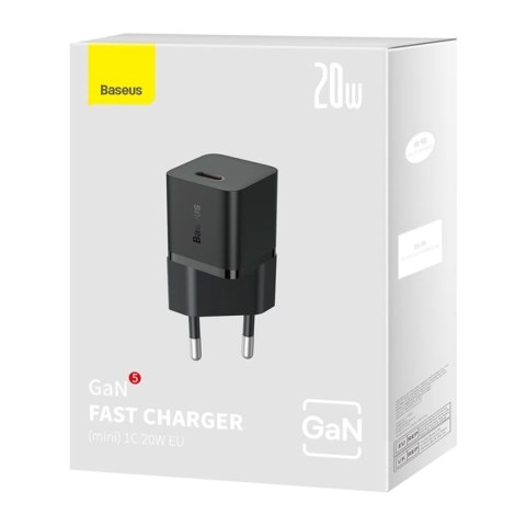 Baseus ładowarka sieciowa GaN5 Mini PD 20W 1x USB-C czarna