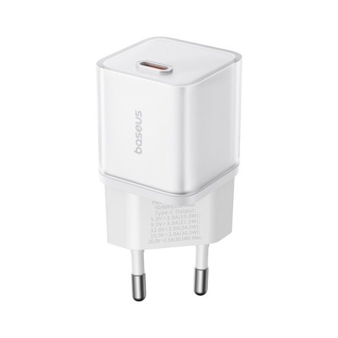 Baseus ładowarka sieciowa GaN5 Mini PD 30W 1x USB-C biała
