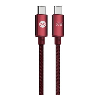 Forever kabel Vibe USB-C - USB-C1,0 m 60W burgund