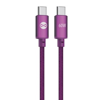 Forever kabel Vibe USB-C - USB-C1,0 m 60W ciemna wiśnia