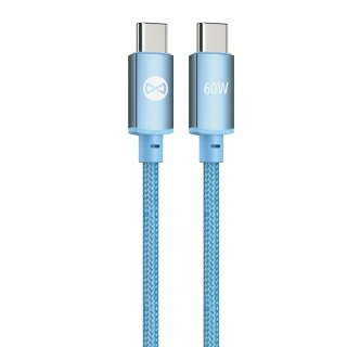 Forever kabel Vibe USB-C - USB-C1,0 m 60W jasnoniebieski