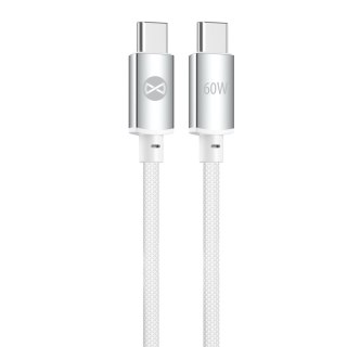 Forever kabel Vibe USB-C - USB-C1,0 m 60W srebrny