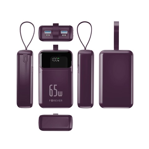 Forever power bank Vibe-TB65 PD QC 65W 20000 mAh ciemna wiśnia