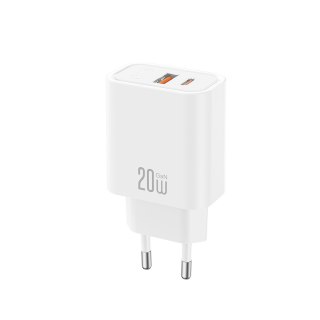 XO ładowarka sieciowa CE40 PD 20W 1x USB-C 1x USB biała