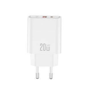 XO ładowarka sieciowa CE40 PD 20W 1x USB-C 1x USB biała