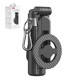 XO selfie stick Bluetooth tripod SS25 czarny magnetyczny do MagSafe 64cm