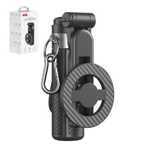 XO selfie stick Bluetooth tripod SS25 czarny magnetyczny do MagSafe 64cm