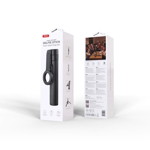XO selfie stick Bluetooth tripod SS37 czarny magnetyczny do MagSafe 124cm