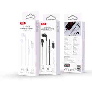 XO słuchawki przewodowe EP82 USB-C dokanałowe białe
