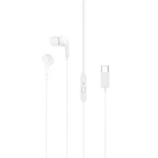 XO słuchawki przewodowe EP82 USB-C dokanałowe białe