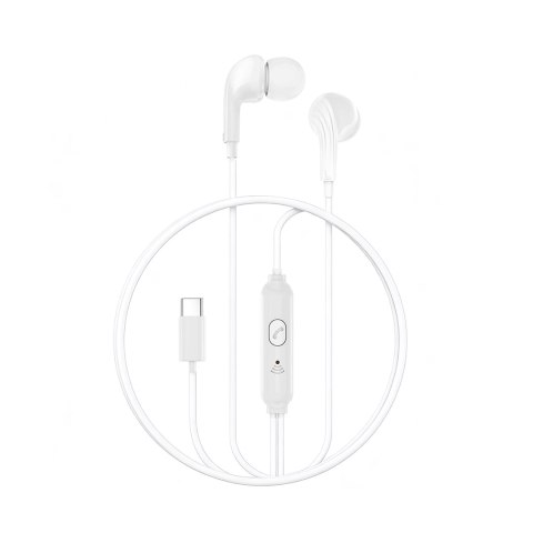 XO słuchawki przewodowe EP82 USB-C dokanałowe białe