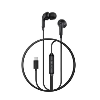XO słuchawki przewodowe EP82 USB-C dokanałowe czarne