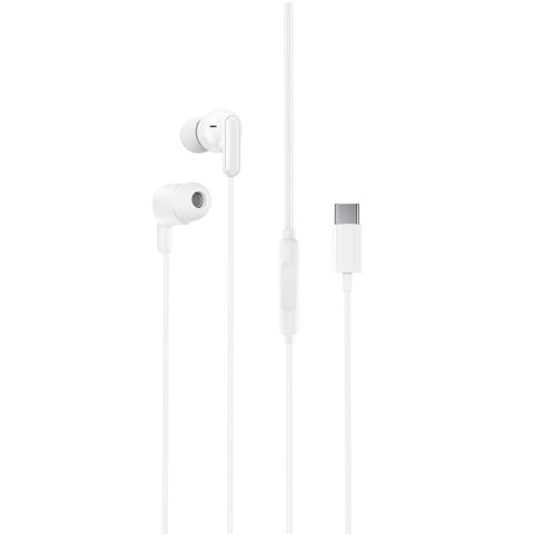 XO słuchawki przewodowe EP84 USB-C dokanałowe białe