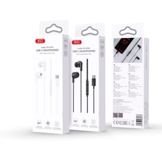 XO słuchawki przewodowe EP84 USB-C dokanałowe czarne
