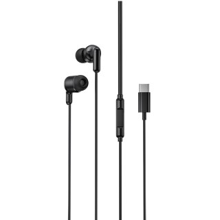 XO słuchawki przewodowe EP84 USB-C dokanałowe czarne
