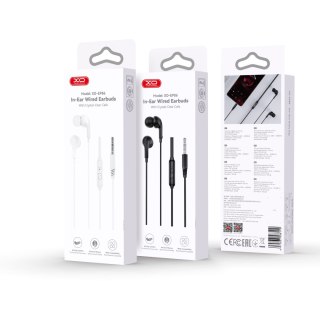 XO słuchawki przewodowe EP86 jack 3,5mm dokanałowe czarne