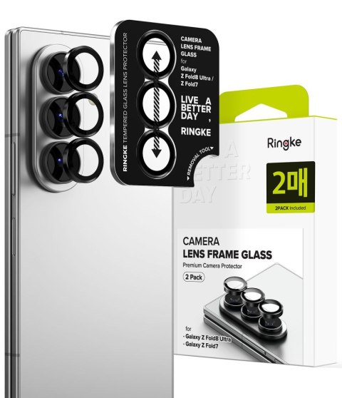 OSŁONA APARATU RINGKE CAMERA FRAME 2-PACK GALAXY Z FOLD 7 / 8 ULTRA BLACK